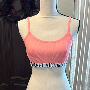 Victoria’s Secret Bright Pink Sheer Heart Sport Bra